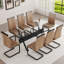 Ensemble de table de salle à manger 9 pièces, table de salle à manger en verre trempé et chaises pour la cuisine ou la salle à manger-552185078-552185610