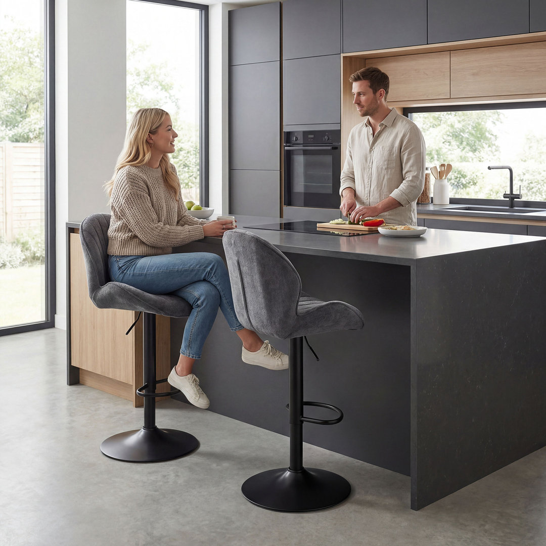 Swivel Upholstered Adjustable Height Counter Stool