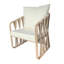 Chaises en rotin PE tissées à la main avec coussins et structure en métal Piero