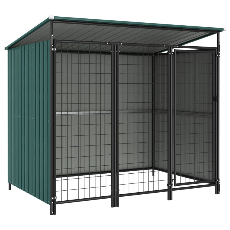 Chenil Gunni, H 64,57 po x l 52,4 po x L 76 po, Vert