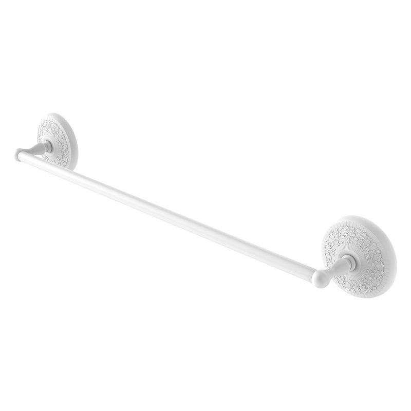 Barre à serviettes murale Tilney, Blanc mat, H 3 po x l 24 po x P 3 po