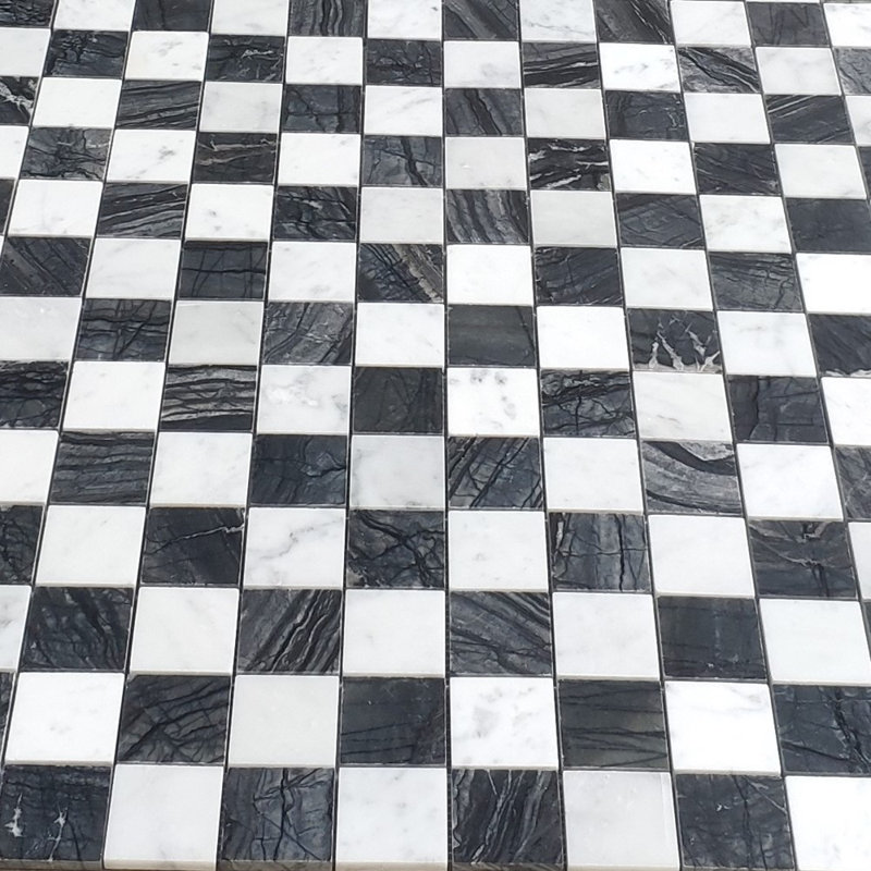 Carreau de mosaïque en marbre 12 po x 12 po