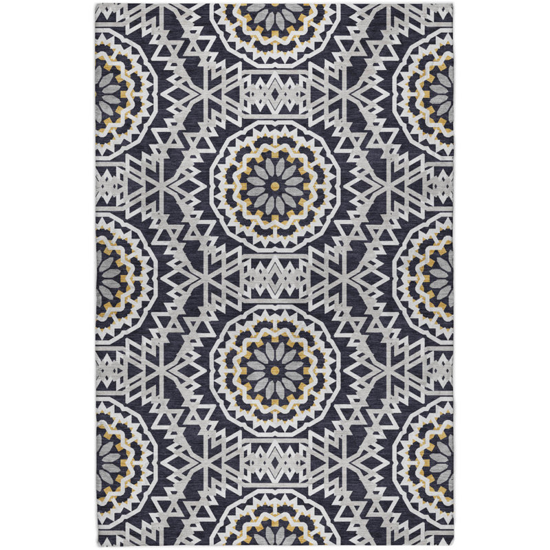 Tapis à poils longs lavable à la machine de qualité supérieure ADS619, Black, 9' x 12'