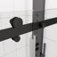 Porte de douche en verre, porte coulissante, verre trempé 5/16 po et fini noir mat 4874