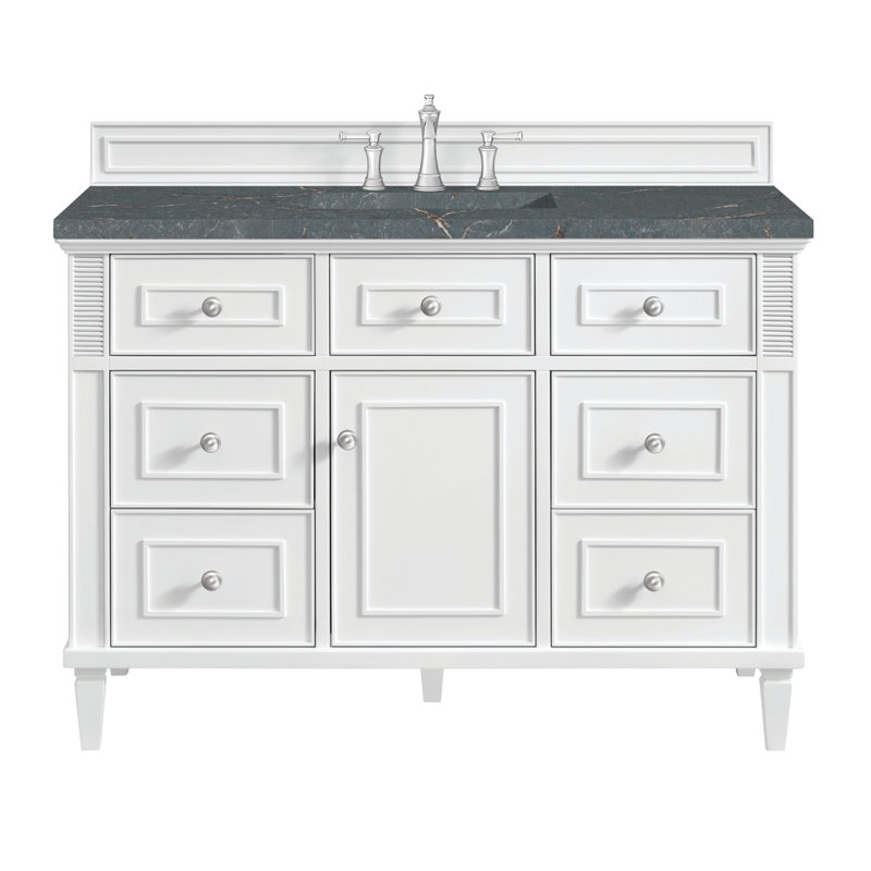 Lorelai 48'' W Single Vanity, Bright White, Parisien Bleu