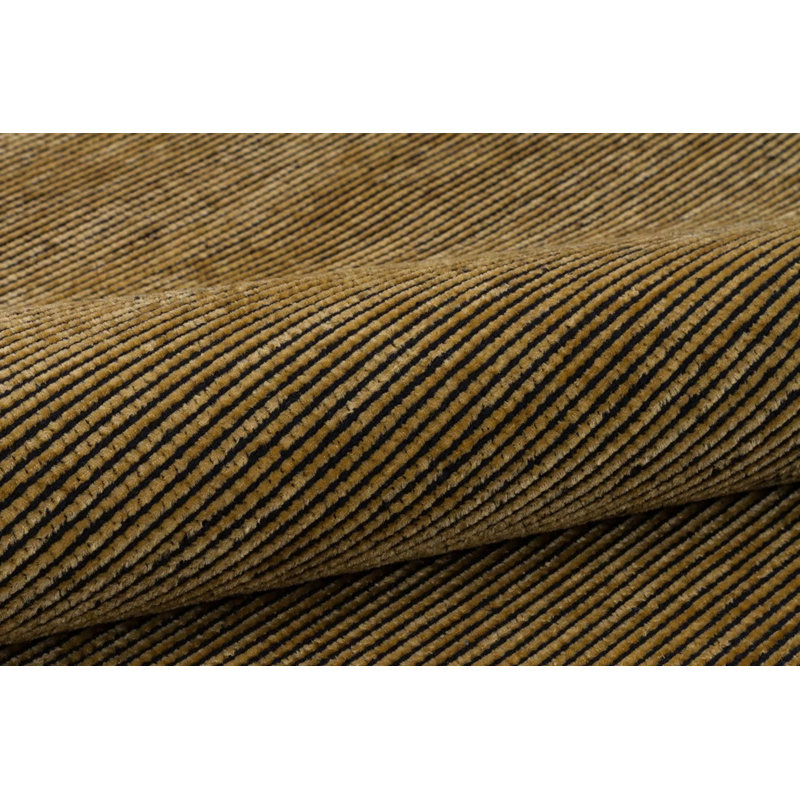 Tapis organique antiallergique de couleur verte sans motif et non tissé à la machine, Rectangle 3 pi 3 po x 6 pi 7 po