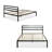 Santrell 14" Contemporary Modern Metal Platform Bed-468837216