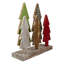 15" Multi-Color Wooden Christmas Tree Tabletop Decoration