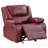 Red Upholstered Glider Recliner Chair