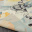 Tapis abstrait bleu et jaune brossé COLORWRKS-2004018050