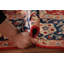 Tapis rouge à motif végétal Ziegler