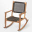 Ensemble de chaises berçantes d'extérieur en bois d'acacia (ensemble de 2)-2035013137