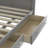 Twin Size Daybed With 2 Large Drawers, X-Shaped Frame, Modern And Rustic Casual Style Daybed, Gray