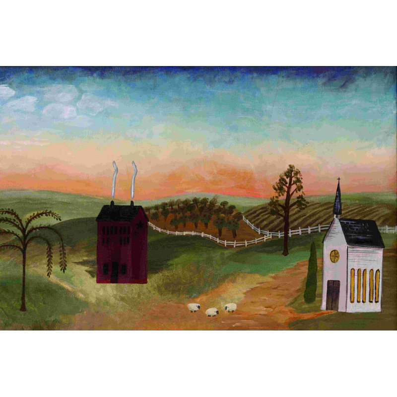 «Primitive Country», impression sur toile tendue, H 32 po x l 48 po