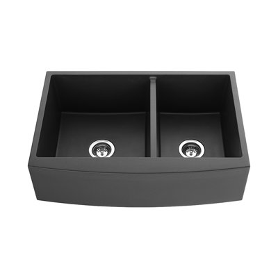 33'' L Double Bowl Quartz Kitchen Sink