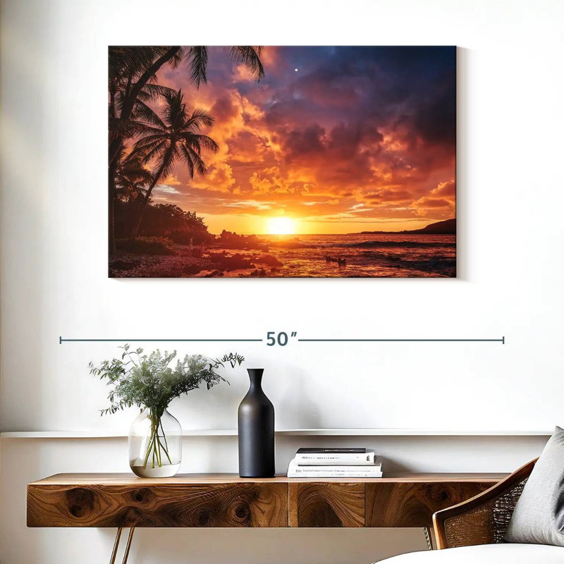 Gillard Kealakekua Bay au coucher du soleil, H 26 po x l 39 po