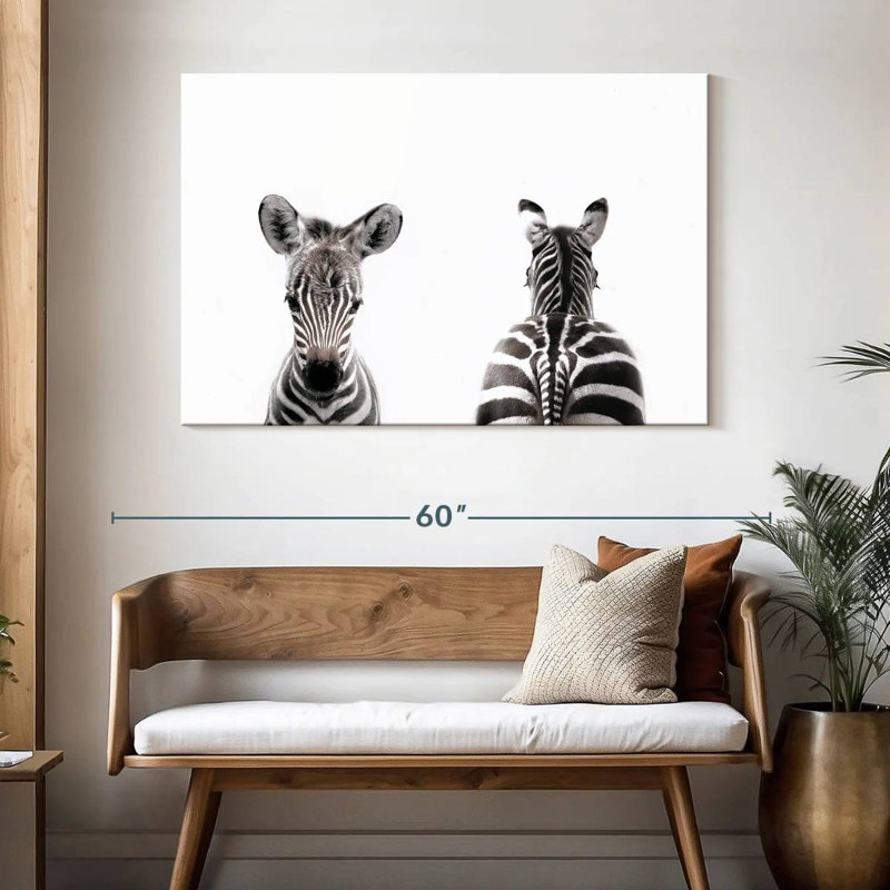 Zebra Front And Back Portrait, 32" H x 48" W