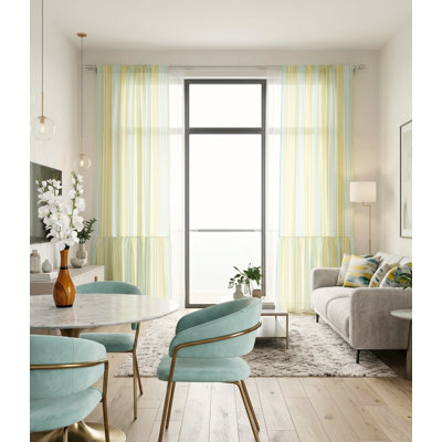 Sun Stripe Semi-Sheer Curtain 43 X 108 in