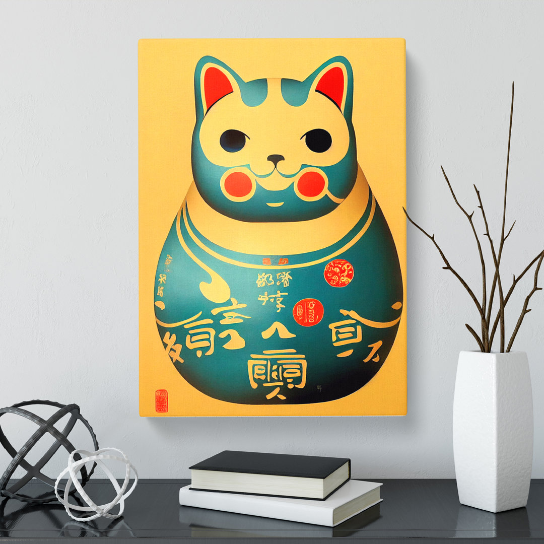 Maneki Neko Cat Art - Wall Art