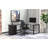 The City, Modern L-Shaped Office Desk for Office and Home, Charcoal Strand Top with Black Frame-92634377