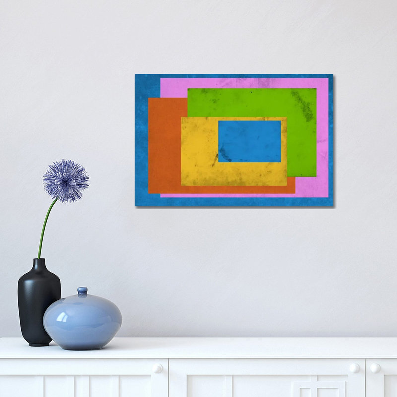 Modern Art - Homage To The Rectangle After Albers by 5by5collective - Wrapped Canvas Gallery-Wrapped Canvas Giclée