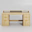 Bureau d'ordinateur de 63 po de largeur avec capteur de lumière 3 couleurs et prises de courant, table robuste avec support pour moniteur et tiroir pour classeur-963785039