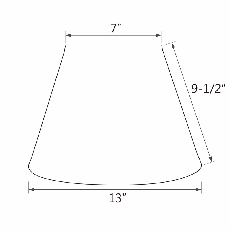 Burnt Orange Sateen Fabric Empire Lamp Shade, 13" Wide