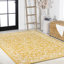 Tapis d'intérieur / extérieur jaune tissé texturé Debbe-140742961