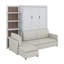 Grand lit escamotable avec canapé et tablettes-773419555