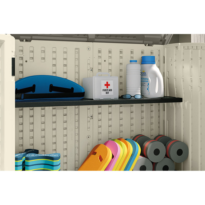 Étagère en résine pour organisation de rangement l 50 po x P 10,25 po Suncast, fabriquée aux États-Unis