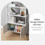 Arched Book Shelf, Bookcase With Doors Storage, 180cm Tall Bookshelf With Sturdy Metal Frame, E1 Quality Boards, Freestanding Display Shelving Unit Living Room-893028668