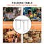 80cm Rectangular Adjustable Folding Table