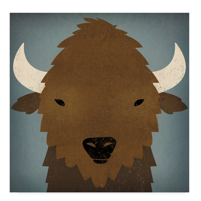« buffalo ii », art sur toile, H 18 po x l 18 po x P 2 po