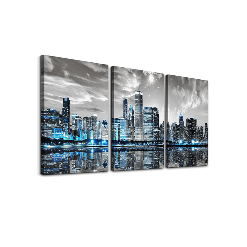 3 Piece Wrapped Canvas Print, 40 cm H x 30 cm W