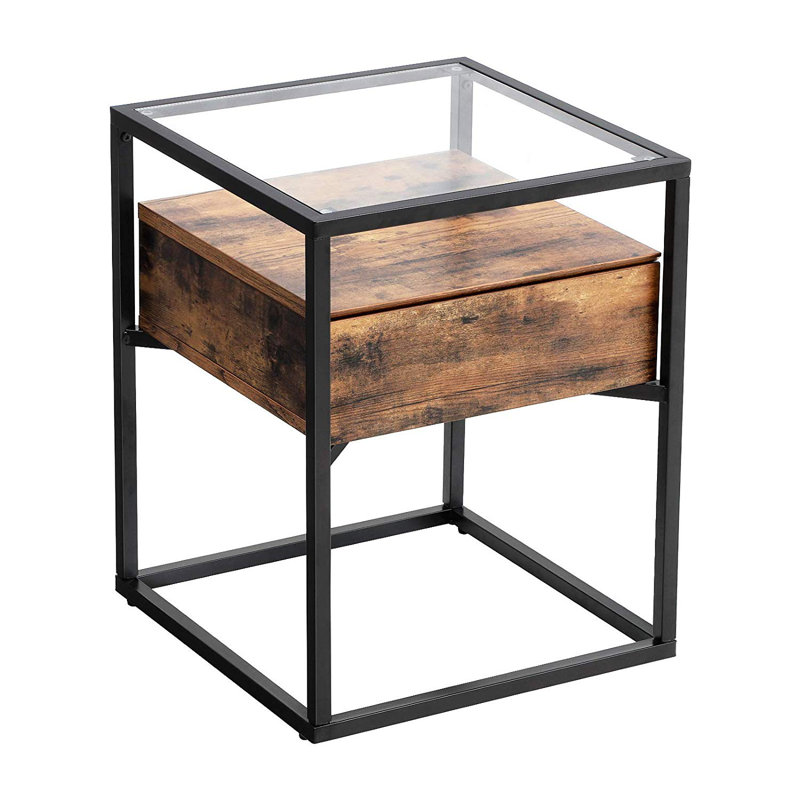 Antietam Glass Top Frame End Table