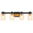 31'' 4-Light Black & Gold Bathroom Vanity Light with Glass Shade-806497666-866321955