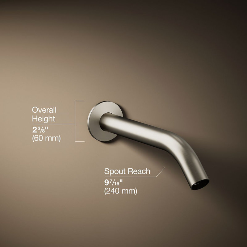 Wall Mounted Tub Spout Trim, Vibrant Brushed Nickel