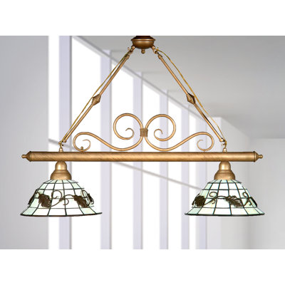 Luminaire pour îlot Tiffany 2 lumières Dario