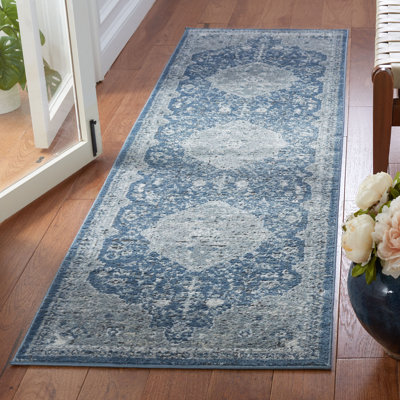Tapis 858 bleu marine / ivoire