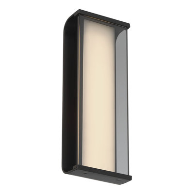 Eurofase Dulton, Outdoor, 14", Matte Black, Smoked Glass In Matte Black;powder Coated Finish