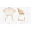 Fauteuil Diamant Cadre Or