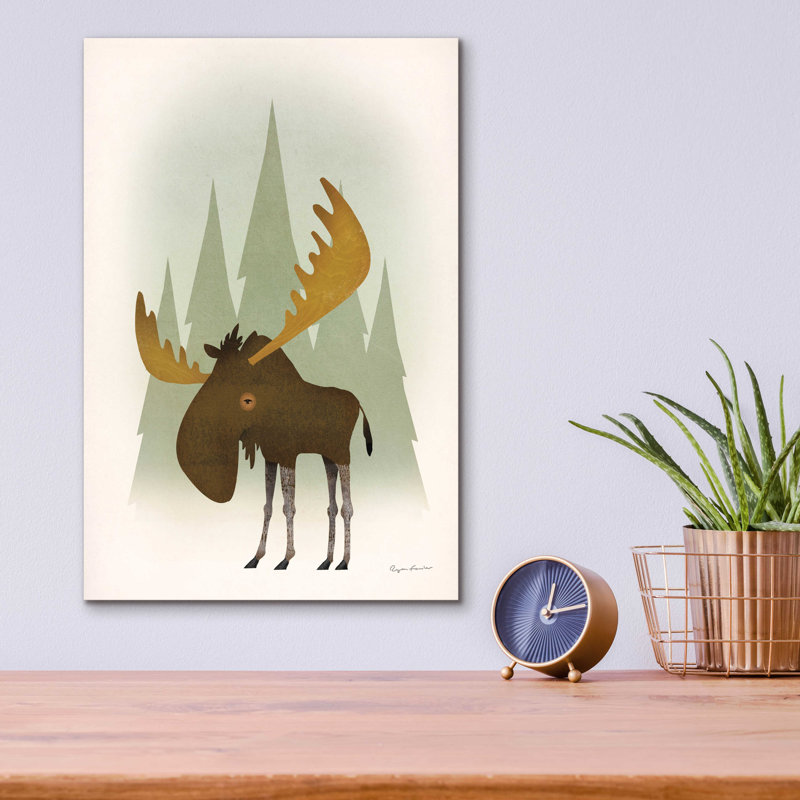 Art mural épique «Forest Moose» par Ryan Fowler, 16 po x 24 po, H 16 po x l 12 po x P 0,13 po