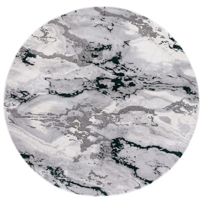 Pressley Abstract Ivory/Gray/Green Area Rug