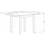 L'ensemble de mobilier de salle à manger 5 pièces comprend une table de cuisine rectangulaire avec Dropleaf et 4 chaises de salle à manger, babeurre et cerise-122935361-122935363-122935364