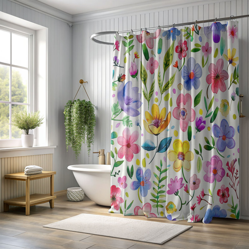 Spring Tone - Premium Shower Curtain, 74"H x 71"W