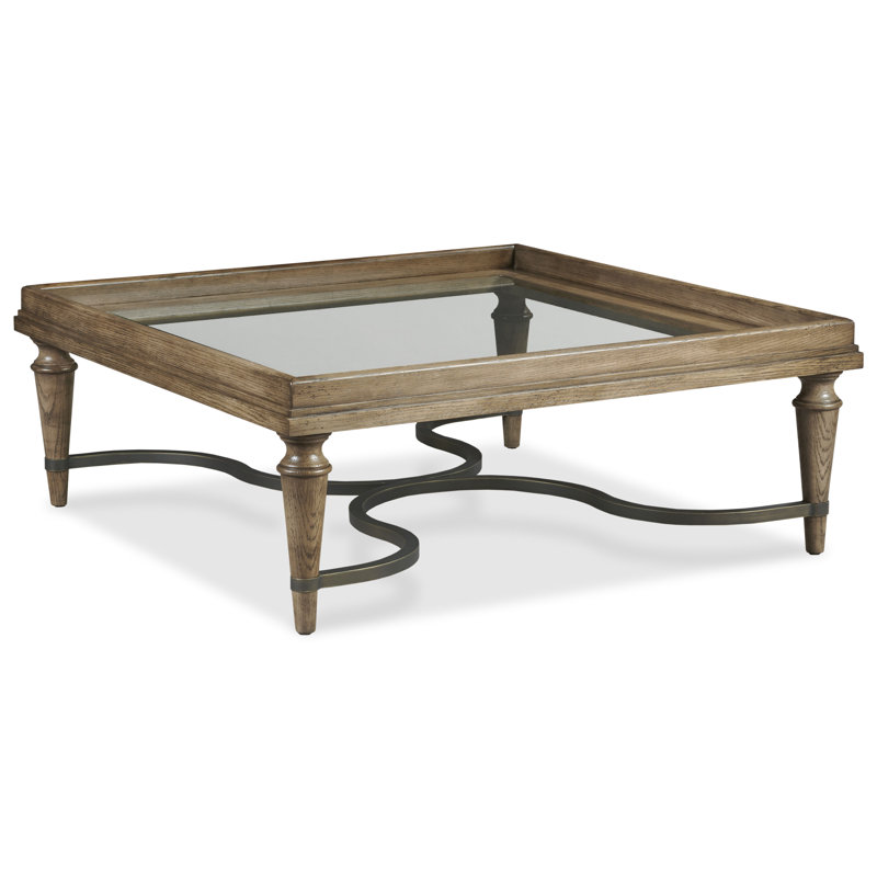Monogram Glass Top Coffee Table