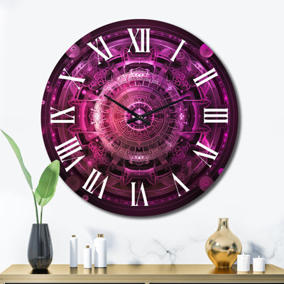 Horloge murale moderne mystique fuchia sacrée Chakra