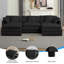 Ensemble de canapé surdimensionné en U de 112,6 po à 5 places, canapé en chenille avec coussins double couche et dossiers ergonomiques-1903168072