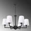 Lustre classique 6 lumières à abat-jour Noah-653393011