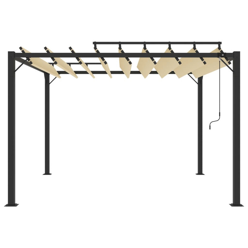 Terral 3m x 3m Aluminium Patio Gazebo, Cream